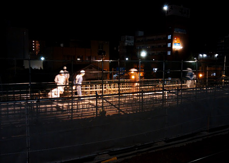 新水前寺駅の工事